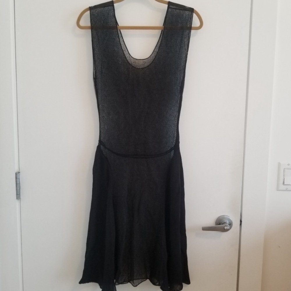 Opening Ceremony Black Sheer Silk Dress
